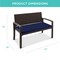 Best Choice Products 2-Person Outdoor Wicker Bench Garden Patio Porch Furniture w/ 700lb Capacity, Cushion
